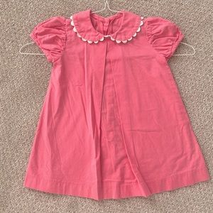 Pink dress w scallop collar
